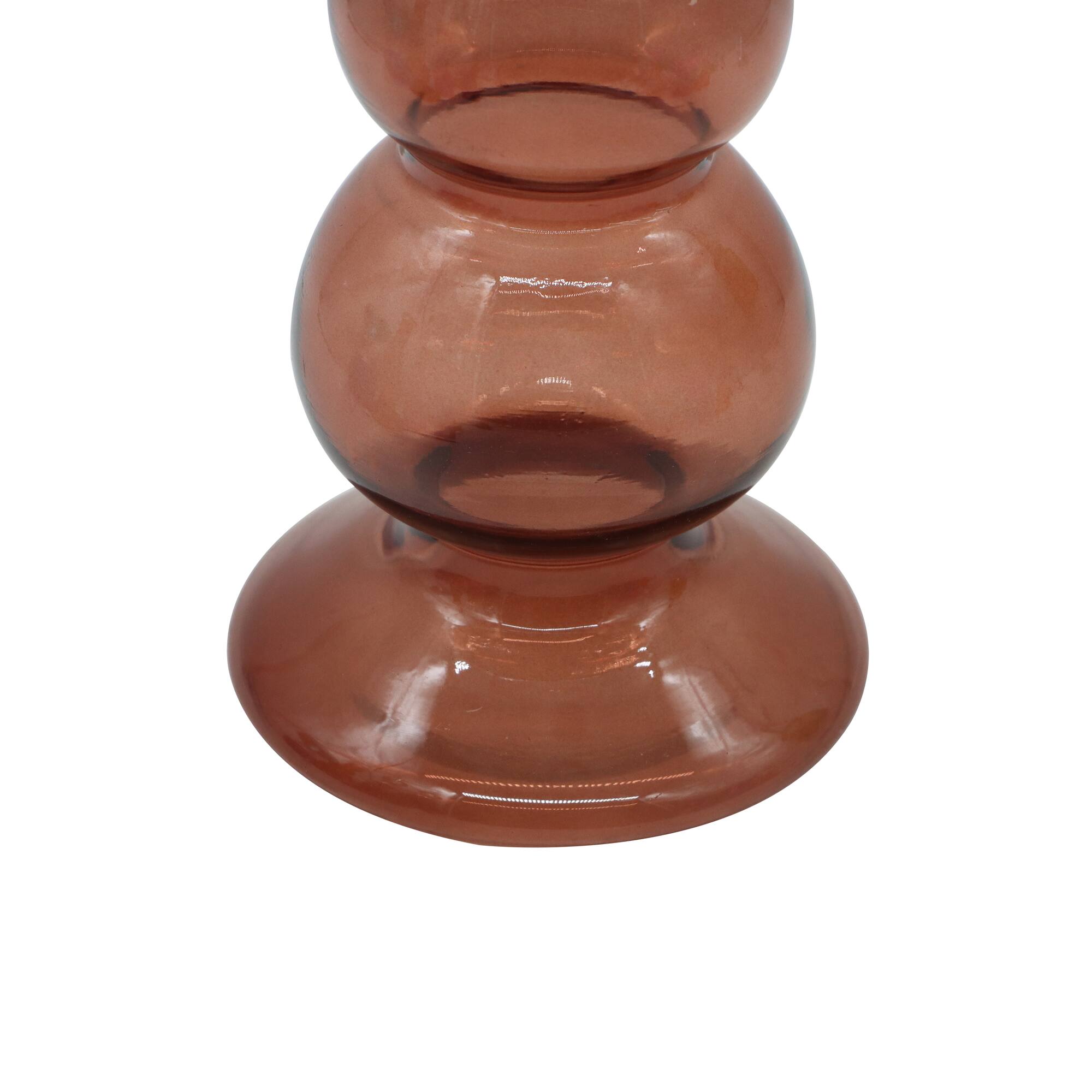 Brown Glass Pillar Candle Holder by Ashland